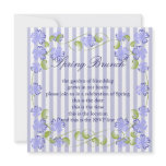 Watercolor Periwinkle Blooms Custom Invitations