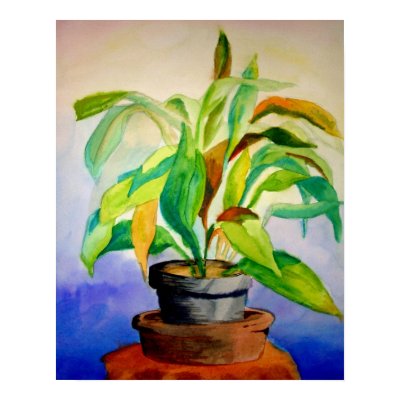 Watercolor Plant Poster by Jack_of_Arts