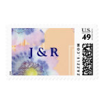 Watercolor Poppies Wedding Postage Stamp