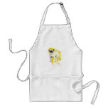 standard_apron - Original watercolor by CRS, a super cute pug dog with a flurry of warm watercolor activity surrounding.: Sizes  Available colors: white