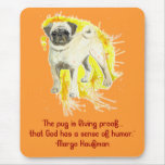 standard_mousepad - Original watercolor by CRS, a super cute pug dog with a flurry of warm watercolor activity surrounding.: Sizes  Available colors: 0