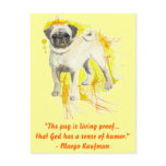 0 - Original watercolor by CRS, a super cute pug dog with a flurry of warm watercolor activity surrounding.: Sizes  Available colors: 0