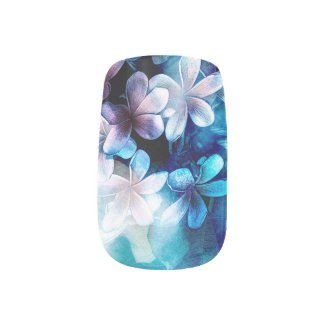 Watercolor Pulmeria Blues Minx® Nail Wraps