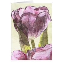 Watercolor Purple Spring Tulip photograph cards