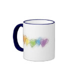 Watercolor Rainbow Hearts Mug