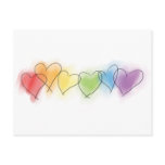 Watercolor Rainbow Hearts Postcards