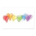 Watercolor Rainbow Hearts Poster