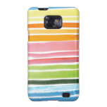 watercolor rainbow stripes Samsung Galaxy Case