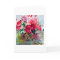 Watercolor Red Floral cards by gottapaint Watercolor Red Floral cards