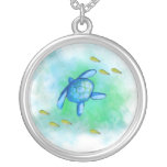 Watercolor Sea Turtle Necklace