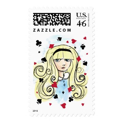 Watercolor Sketch Alice Postage