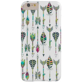 watercolor splatters grey tribal arrows pattern barely there iPhone 6 plus case
