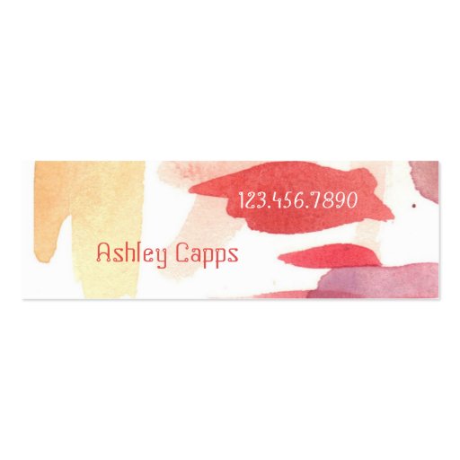 Watercolor Splotches #1 Business Card Templates (front side)