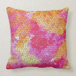 Watercolor Stained Glass American MoJo Pillow