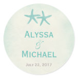 Watercolor Starfish Favor Sticker/Envelope Seal stickers