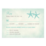 Watercolor Starfish Wedding RSVP/Response Card invitations