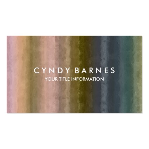 Watercolor Stripe Business Card (front side)