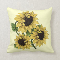 Watercolor Sunflower Pillows - Reversible