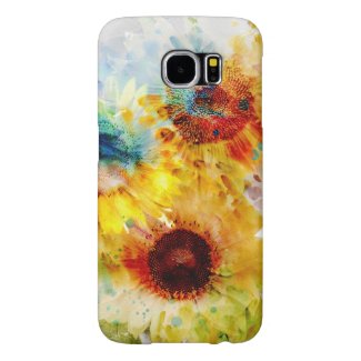 Watercolor Sunflowers Samsung Galaxy S6 Cases