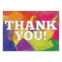 Watercolor Thank You Card (Rainbow-Colored) cards
