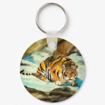 Watercolor Tiger keychains