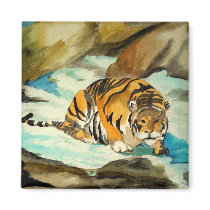 Watercolor Tiger magnets