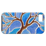 Watercolor Tree in Blue iPhone 5 Cases