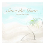 Watercolor Tropical Beach Wedding Save the Date Announcements