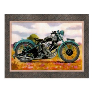 Watercolor Vintage Motorcycle Post Cards