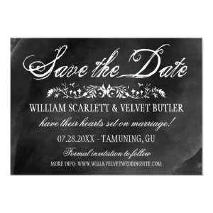 Watercolor Wedding Save the Date Invitations
