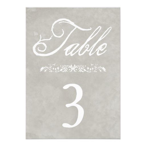 Watercolor Wedding Table Numbers Custom Invite