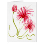 Watercolor Whimsical Flowers Card