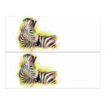 Watercolor Zebra book marks Post Cards