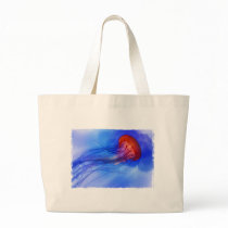 Watercolored Jellyfish Tote Bag