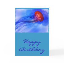 Watercolored Jellyfish Greeting Cards