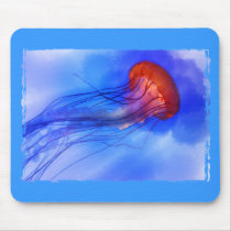 Watercolored Jellyfish Mouse Pads