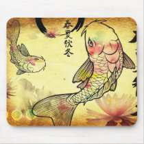 Watercolour Koi mousepads