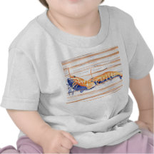 Watercolour of Shrimp on a dock, fishing bait Tshirts