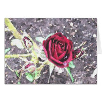 Watercolour Rose cards
