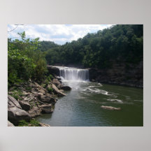 Waterfall and River Poster