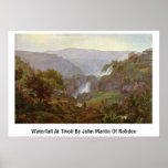 Waterfall At Tivoli By John Martin Of Rohden Poster
