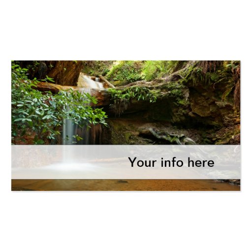 Waterfall business card (front side)