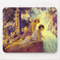 Waterfall - by Maxfield Parrish mousepads by Aquavel Waterfall - by Maxfield Parrish mousepads
