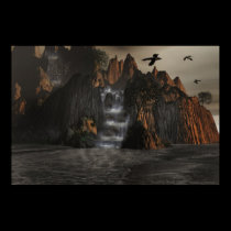 Waterfall By Michelle Wilder Canvas posters by DragonCat Waterfall By Michelle Wilder Canvas posters