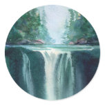 WATERFALL by SHARON SHARPE Round Sticker