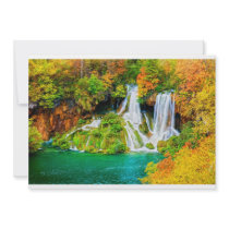 Waterfall in Autumn Forest Announcement