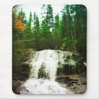 Waterfall in Forest Nature Canada Mouse Pad