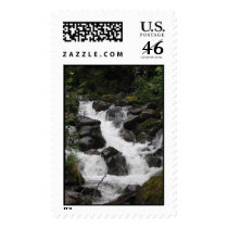 Waterfall in Mendenhall Glacier Park postage by MMart2001 Waterfall in Mendenhall Glacier Park postage