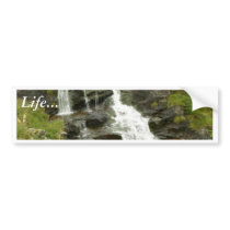 Waterfall In Small Waterstream bumper stickers by lifesphere Waterfall In Small Waterstream bumper stickers