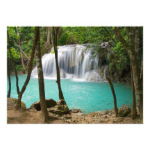 Waterfall in Tropical Forest Invites